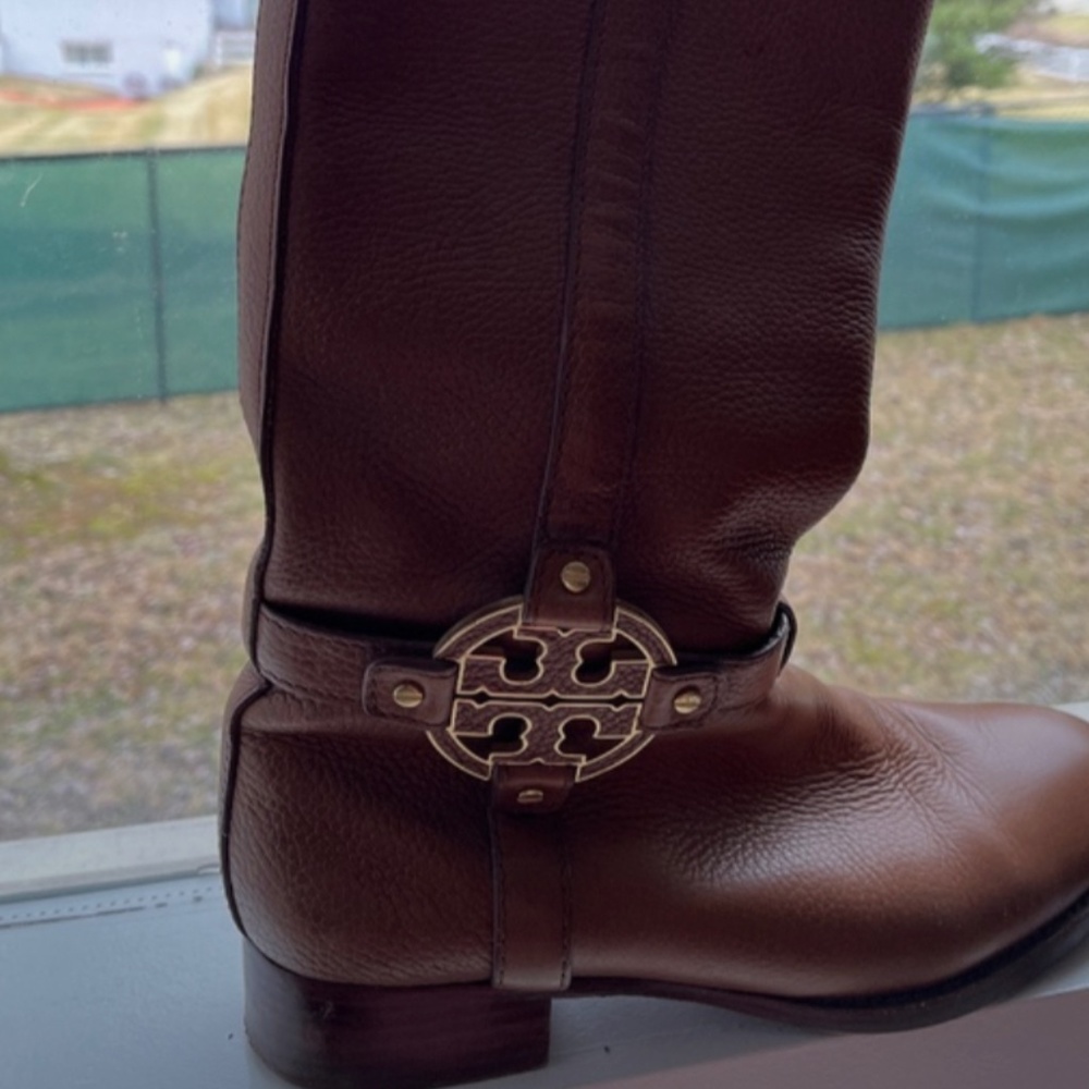 Tory Burch Derby Leather Riding Boot 10